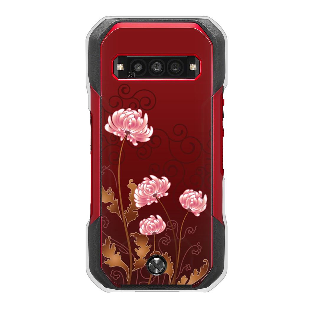 TORQUE G06 KYG03 au 高画質仕上げ 背面印刷 ハードケース 【375 優美な菊】