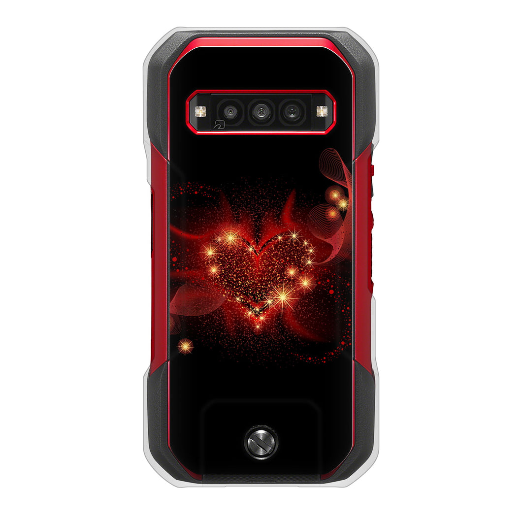 TORQUE G06 KYG03 au 高画質仕上げ 背面印刷 ハードケースきらめきハート