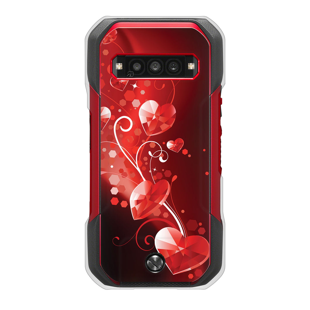 TORQUE G06 KYG03 au 高画質仕上げ 背面印刷 ハードケースきらめきハート