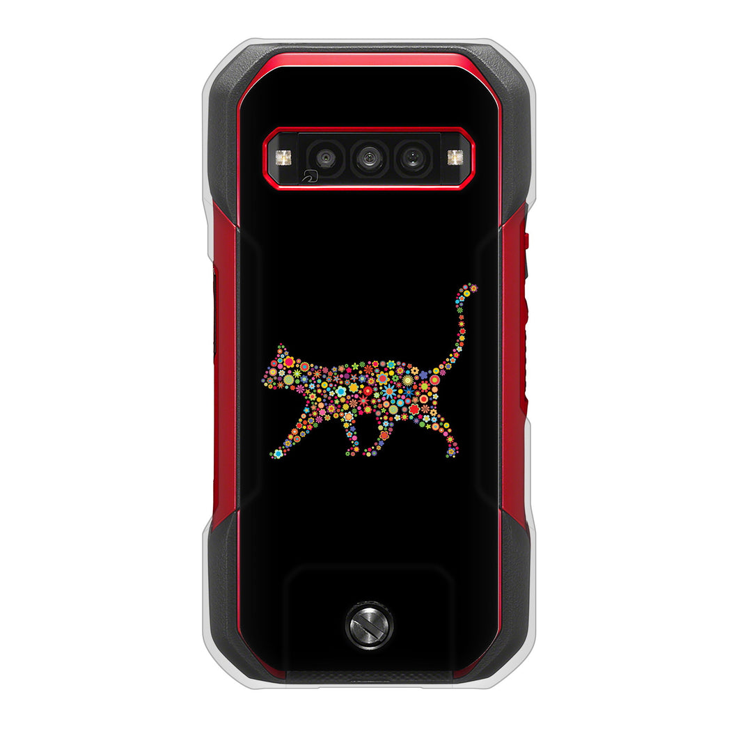 TORQUE G06 KYG03 au 高画質仕上げ 背面印刷 ハードケース 【406 カラフルキャット】