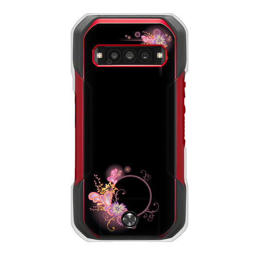 TORQUE G06 KYG03 au 437 華のフレーム ハードケース 背面印刷