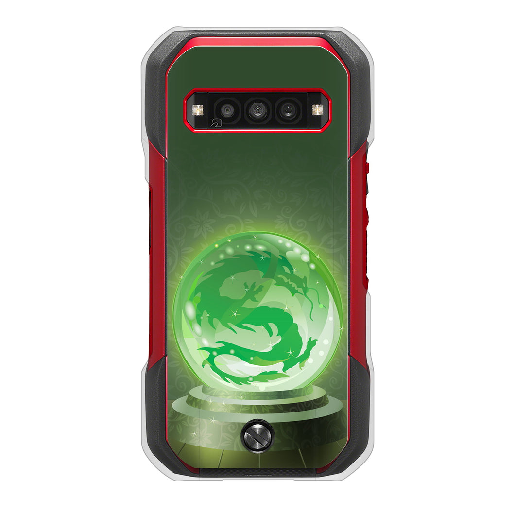 TORQUE G06 KYG03 au 高画質仕上げ 背面印刷 ハードケース 【439 水晶に浮かぶ龍】