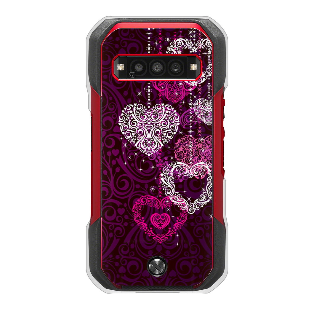 TORQUE G06 KYG03 au 高画質仕上げ 背面印刷 ハードケースきらめきハート