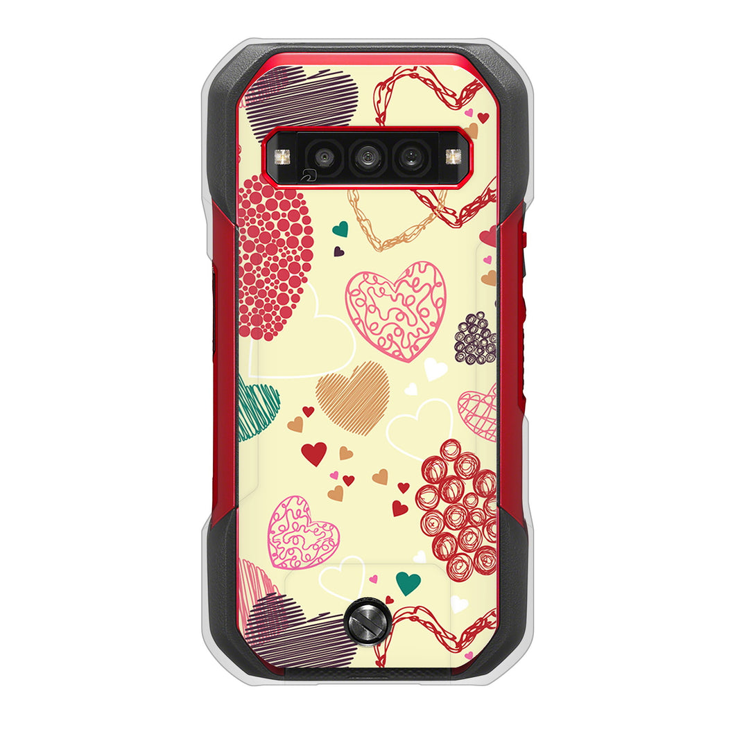 TORQUE G06 KYG03 au 高画質仕上げ 背面印刷 ハードケース 【480 素朴なハート】