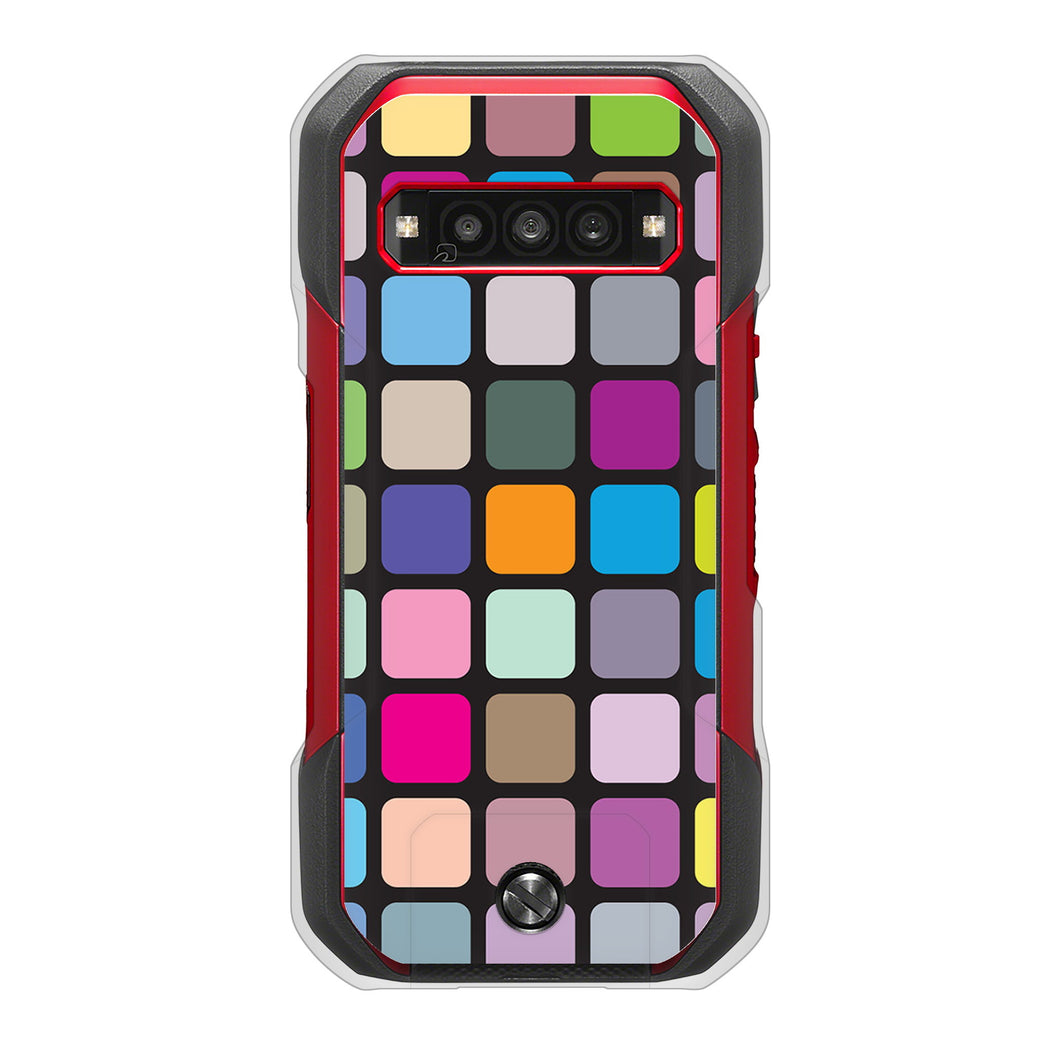 TORQUE G06 KYG03 au 高画質仕上げ 背面印刷 ハードケース 【509 カラースクエア】