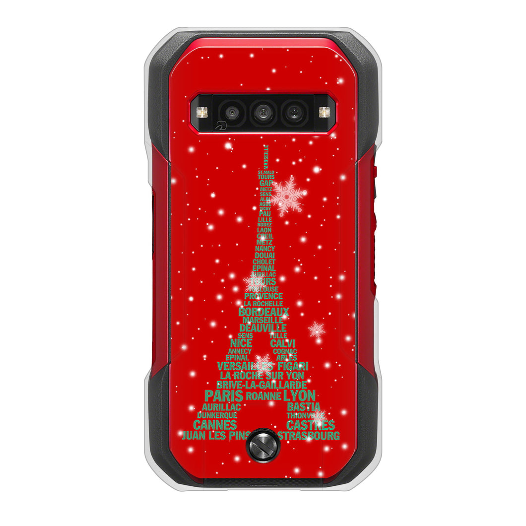 TORQUE G06 KYG03 au 高画質仕上げ 背面印刷 ハードケース 【527 エッフェル塔red-gr】