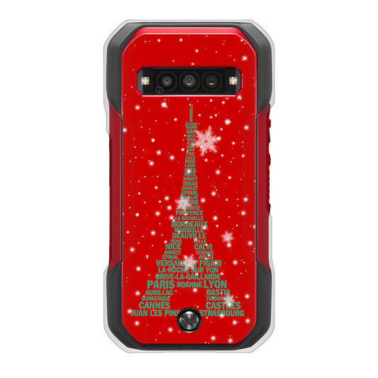 TORQUE G06 KYG03 au 高画質仕上げ 背面印刷 ハードケース 【527 エッフェル塔red-gr】