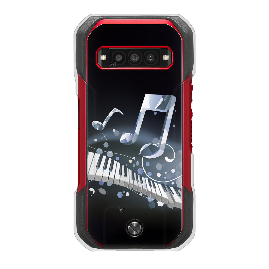 TORQUE G06 KYG03 au 高画質仕上げ 背面印刷 ハードケース音符