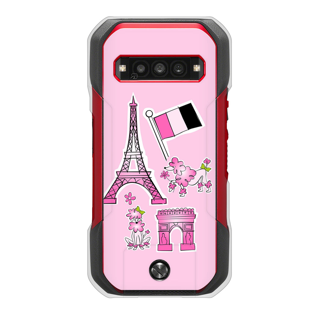 TORQUE G06 KYG03 au 高画質仕上げ 背面印刷 ハードケースLOVE フランス