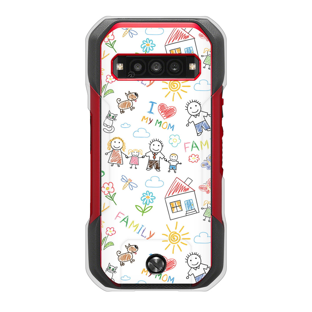 TORQUE G06 KYG03 au 高画質仕上げ 背面印刷 ハードケースカップル&ファミリー