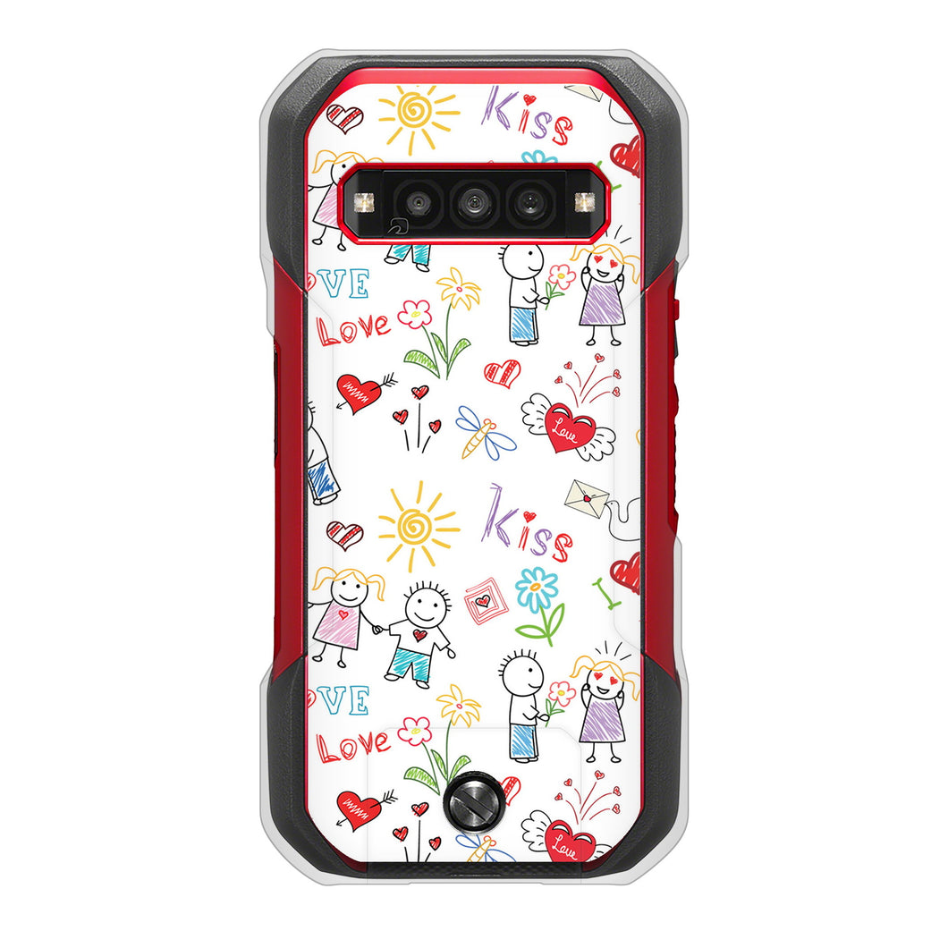 TORQUE G06 KYG03 au 高画質仕上げ 背面印刷 ハードケースカップル&ファミリー