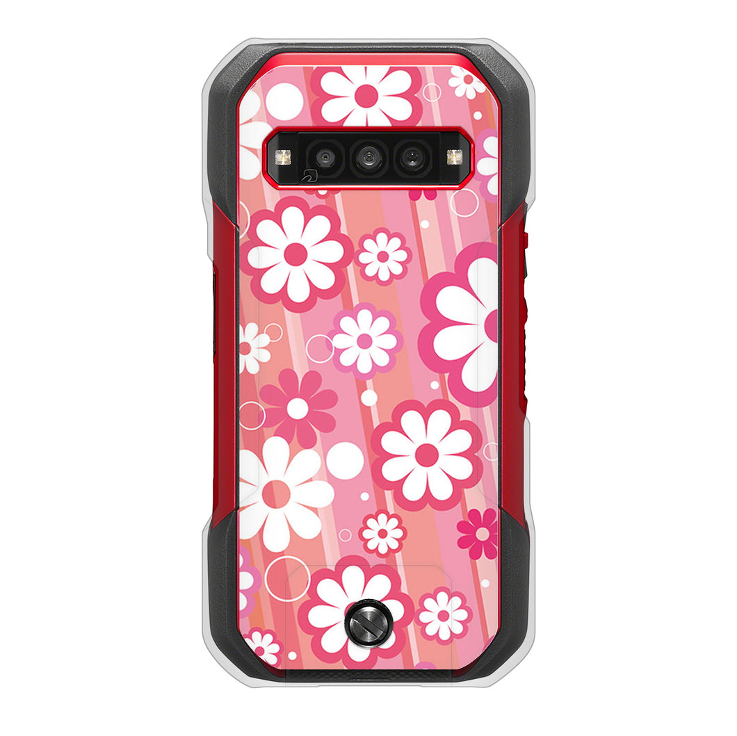 TORQUE G06 KYG03 au 高画質仕上げ 背面印刷 ハードケース 【751 マーガレット(ピンク系)】