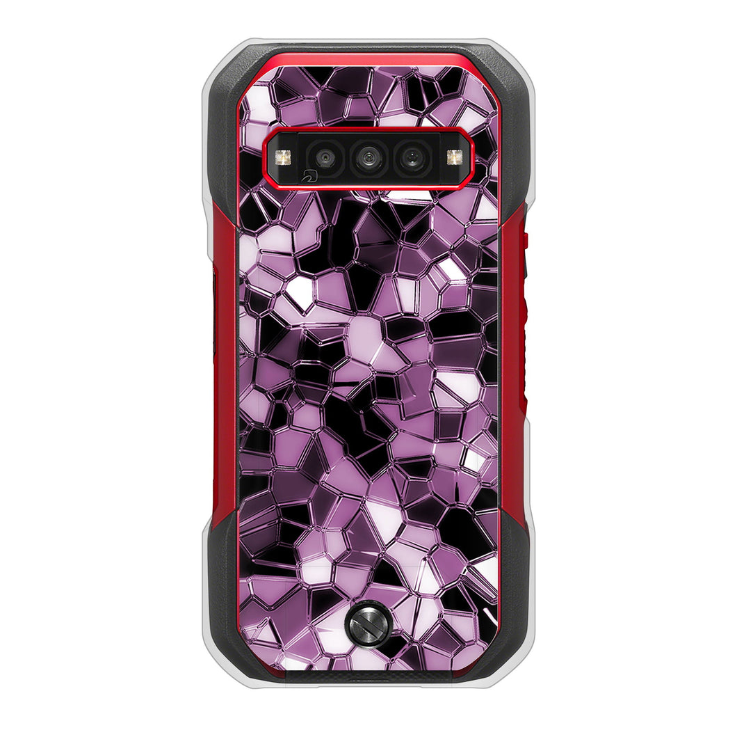 TORQUE G06 KYG03 au 高画質仕上げ 背面印刷 ハードケース 【EK837 テクニカルミラーパープル】