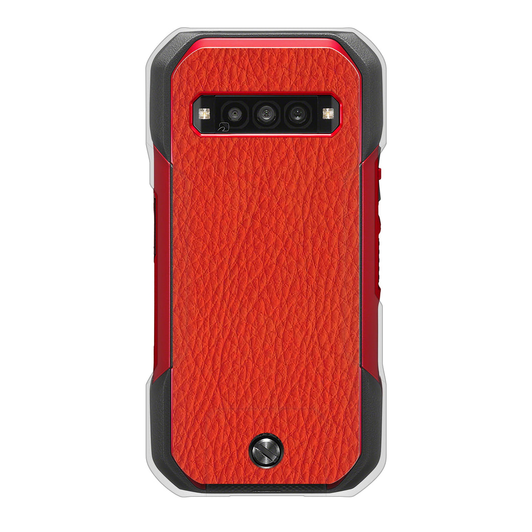 TORQUE G06 KYG03 au 高画質仕上げ 背面印刷 ハードケース 【EK852 レザー風レッド】