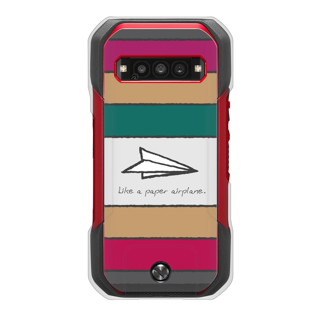 TORQUE G06 KYG03 au 高画質仕上げ 背面印刷 ハードケース 【IA809 かみひこうき】