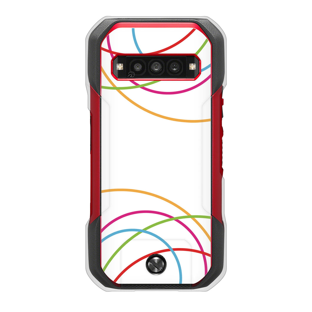 TORQUE G06 KYG03 au 高画質仕上げ 背面印刷 ハードケース 【IB912 重なり合う曲線】