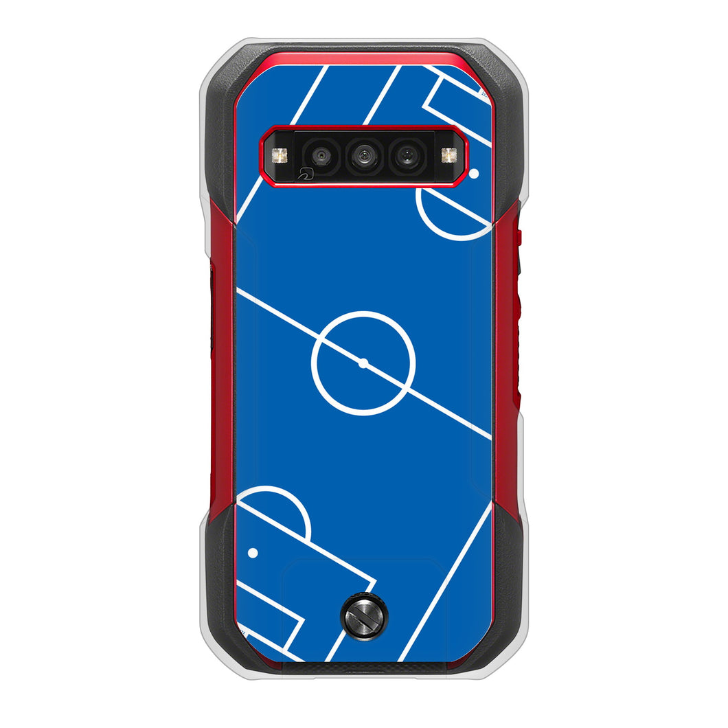 TORQUE G06 KYG03 au 高画質仕上げ 背面印刷 ハードケース 【IB922 SOCCER_ピッチ】