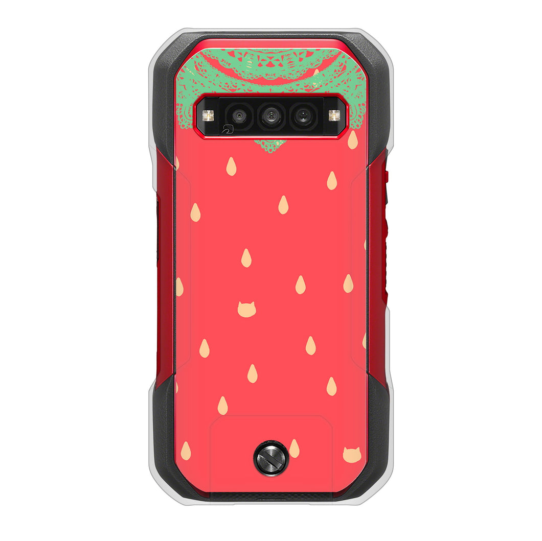 TORQUE G06 KYG03 au 高画質仕上げ 背面印刷 ハードケース 【MI800 strawberry ストロベリー】