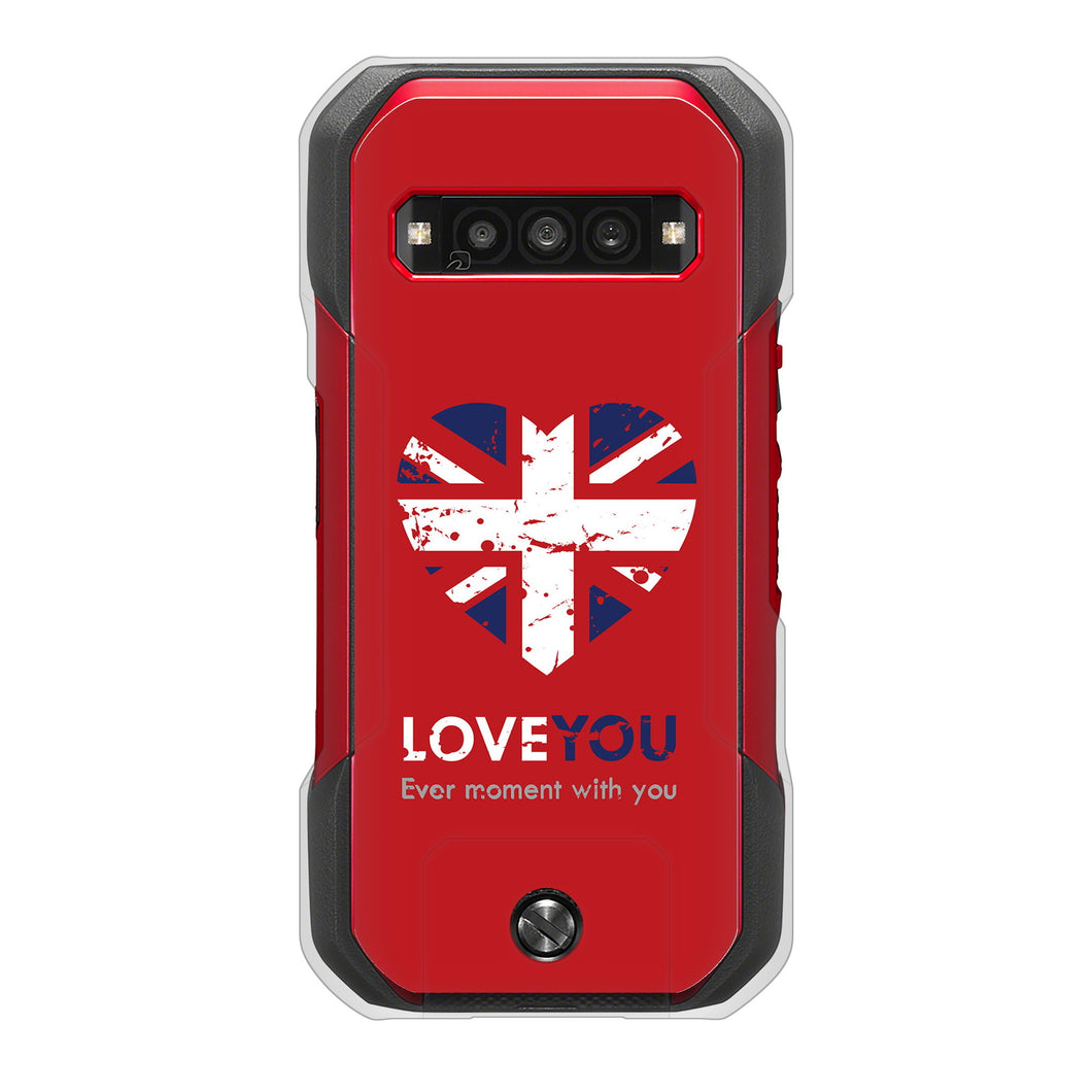 TORQUE G06 KYG03 au 高画質仕上げ 背面印刷 ハードケースユニオンジャックハート