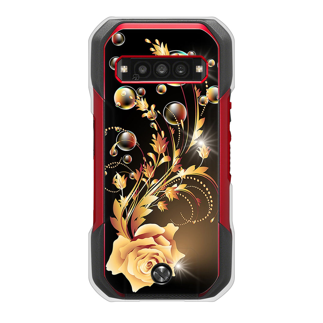 TORQUE G06 KYG03 au 高画質仕上げ 背面印刷 ハードケースロマンチックなバラ