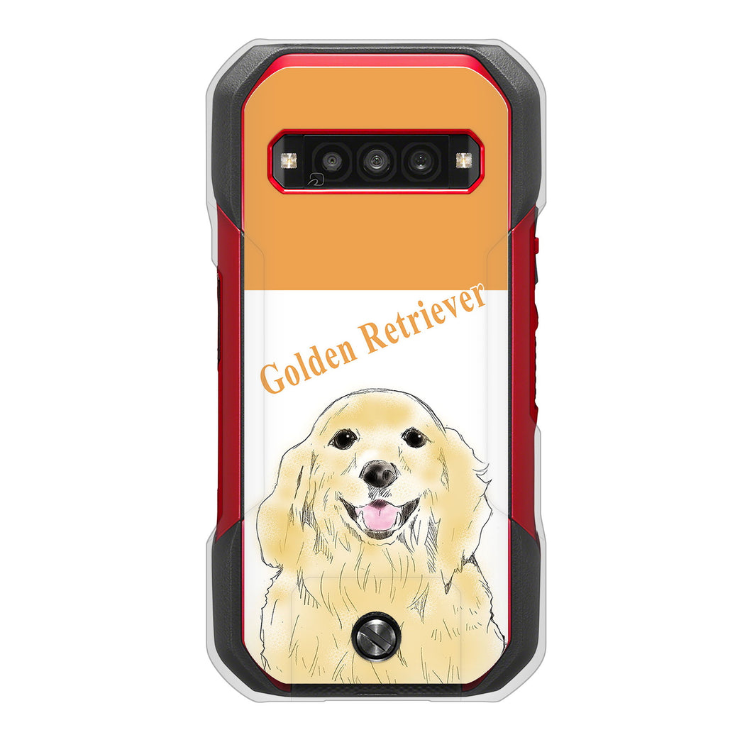 TORQUE G06 KYG03 au 高画質仕上げ 背面印刷 ハードケースゴールデンレトリバー