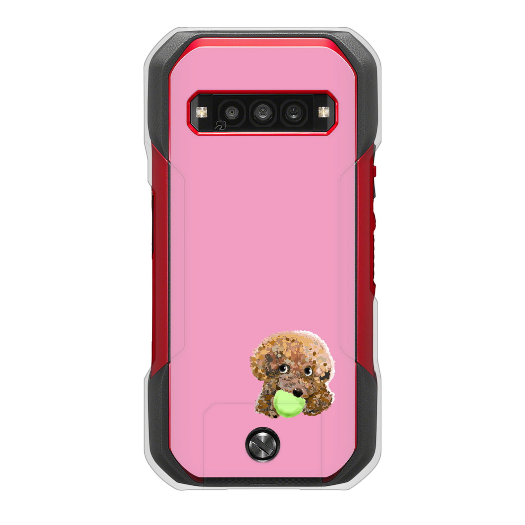 TORQUE G06 KYG03 au 高画質仕上げ 背面印刷 ハードケーストイプードル&ボール