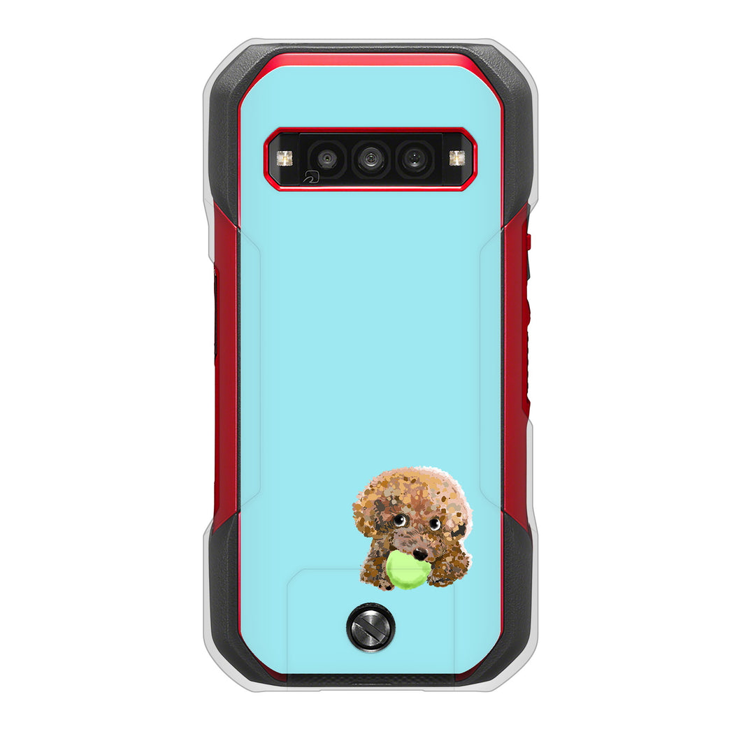 TORQUE G06 KYG03 au 高画質仕上げ 背面印刷 ハードケーストイプードル&ボール