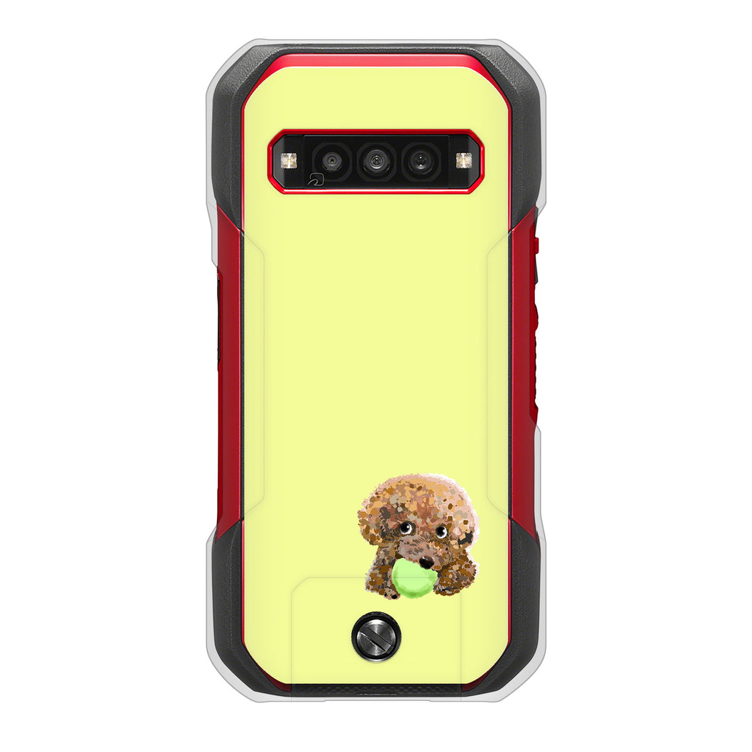 TORQUE G06 KYG03 au 高画質仕上げ 背面印刷 ハードケーストイプードル&ボール