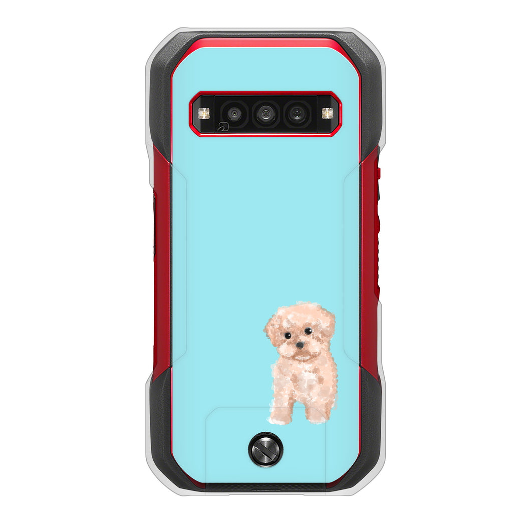 TORQUE G06 KYG03 au 高画質仕上げ 背面印刷 ハードケーストイプードルアプリコット