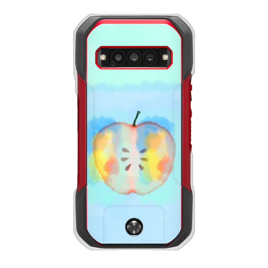 TORQUE G06 KYG03 au 高画質仕上げ 背面印刷 ハードケース 【YJ181 りんご 水彩181】