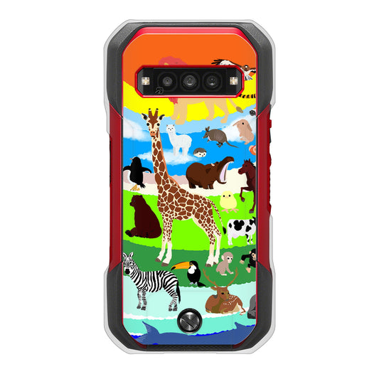 TORQUE G06 KYG03 au 高画質仕上げ 背面印刷 ハードケース 【YJ201 アニマルプラネット】