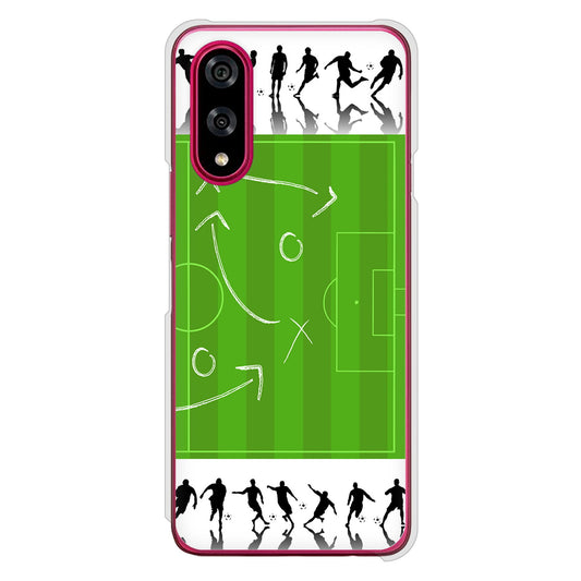 BASIO active3 KYG04 au 高画質仕上げ 背面印刷 ハードケース 【304 サッカー戦略ボード】
