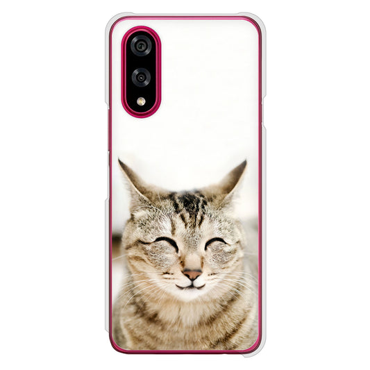 BASIO active3 KYG04 au VA801 笑福ねこ ハードケース 背面印刷