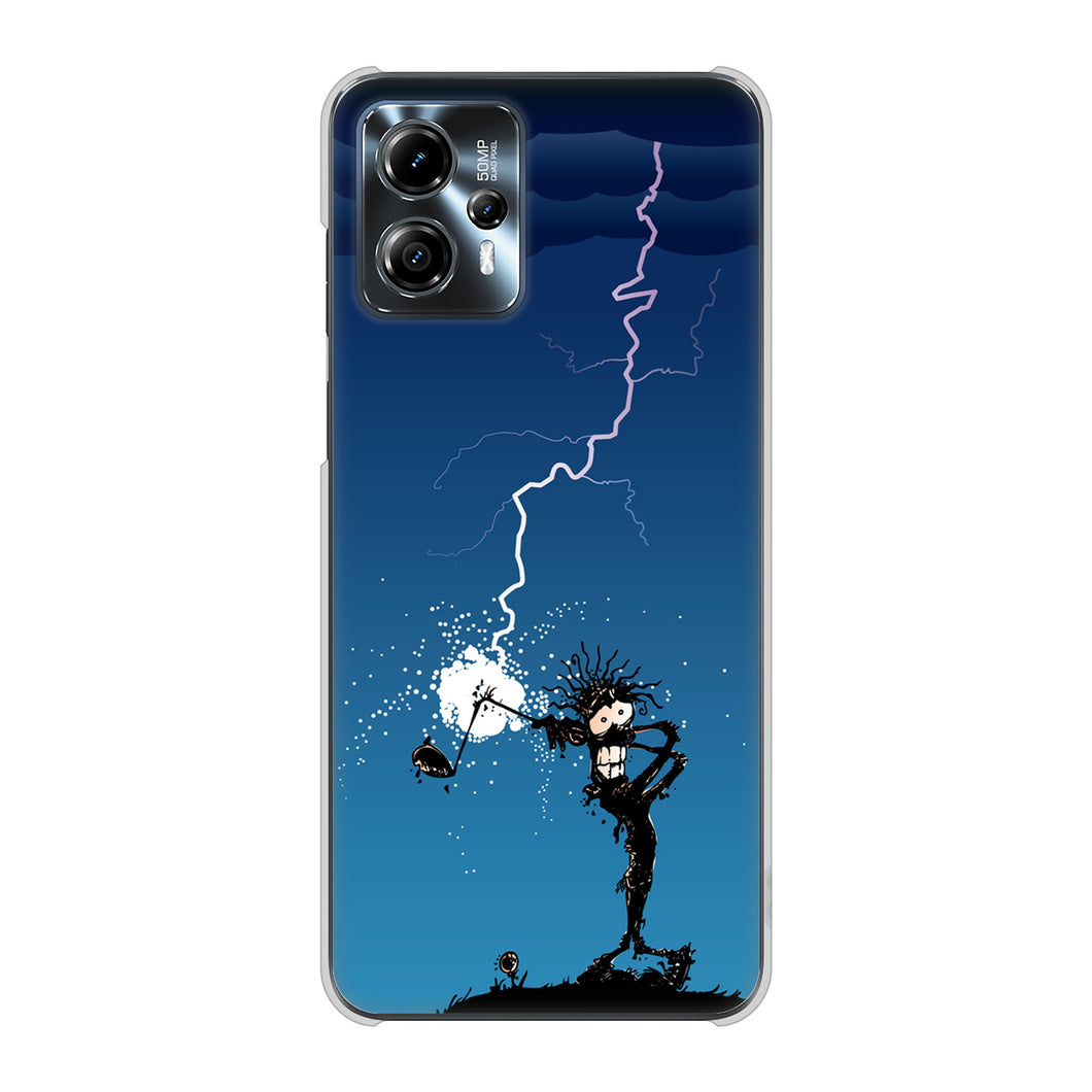 moto g13 高画質仕上げ 背面印刷 ハードケース 【417 ゴルファーの苦難】