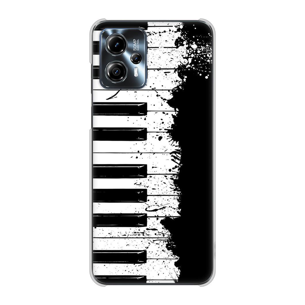 moto g13 高画質仕上げ 背面印刷 ハードケースピアノ