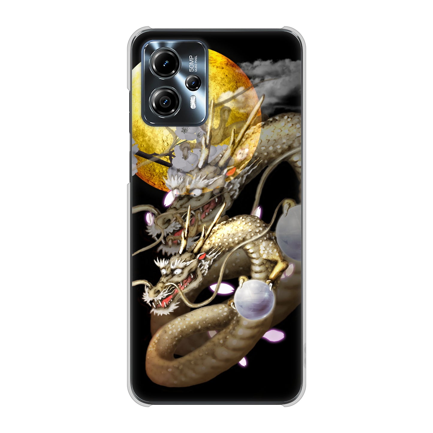 moto g13 高画質仕上げ 背面印刷 ハードケース龍