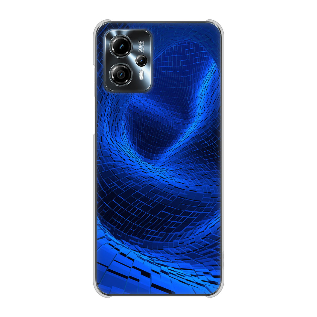 moto g13 高画質仕上げ 背面印刷 ハードケース 【1302 ワープブルー】