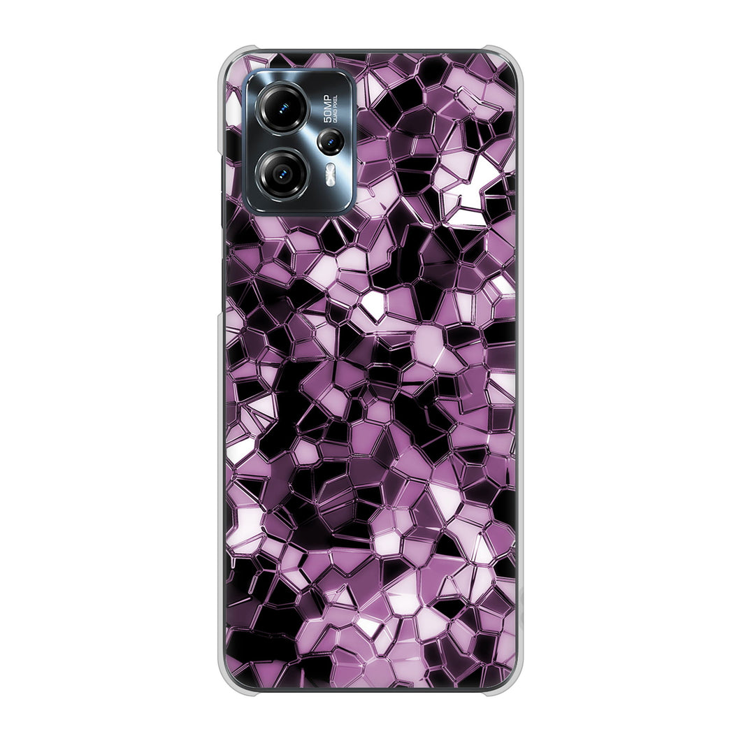 moto g13 高画質仕上げ 背面印刷 ハードケース 【EK837 テクニカルミラーパープル】