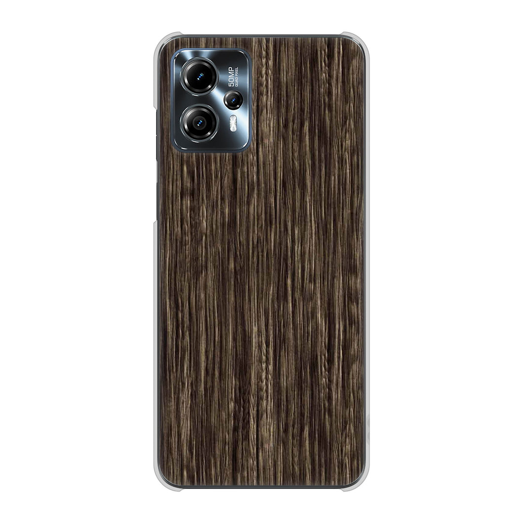 moto g13 高画質仕上げ 背面印刷 ハードケース 【EK848 木目ダークブラウン】
