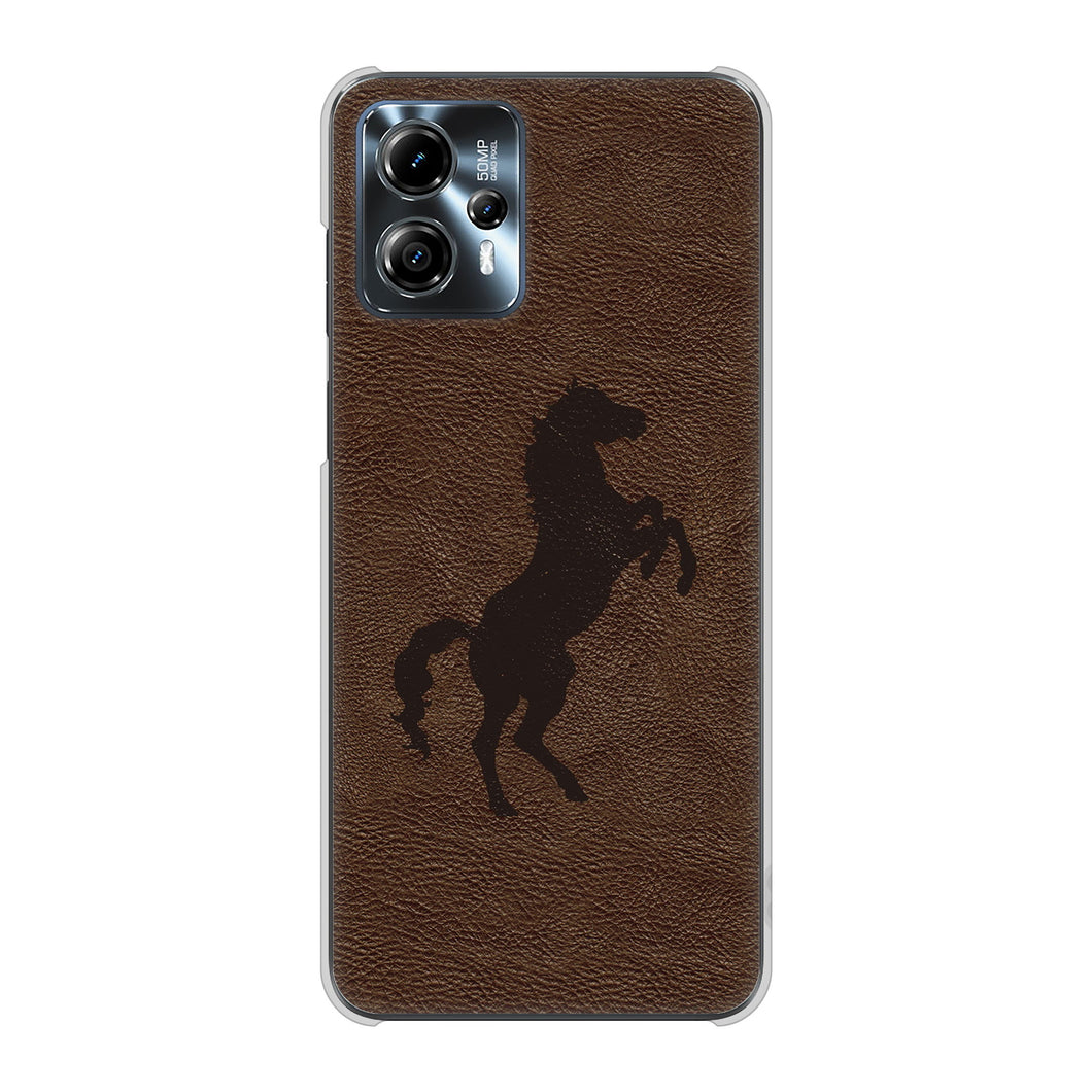 moto g13 高画質仕上げ 背面印刷 ハードケースレザー風