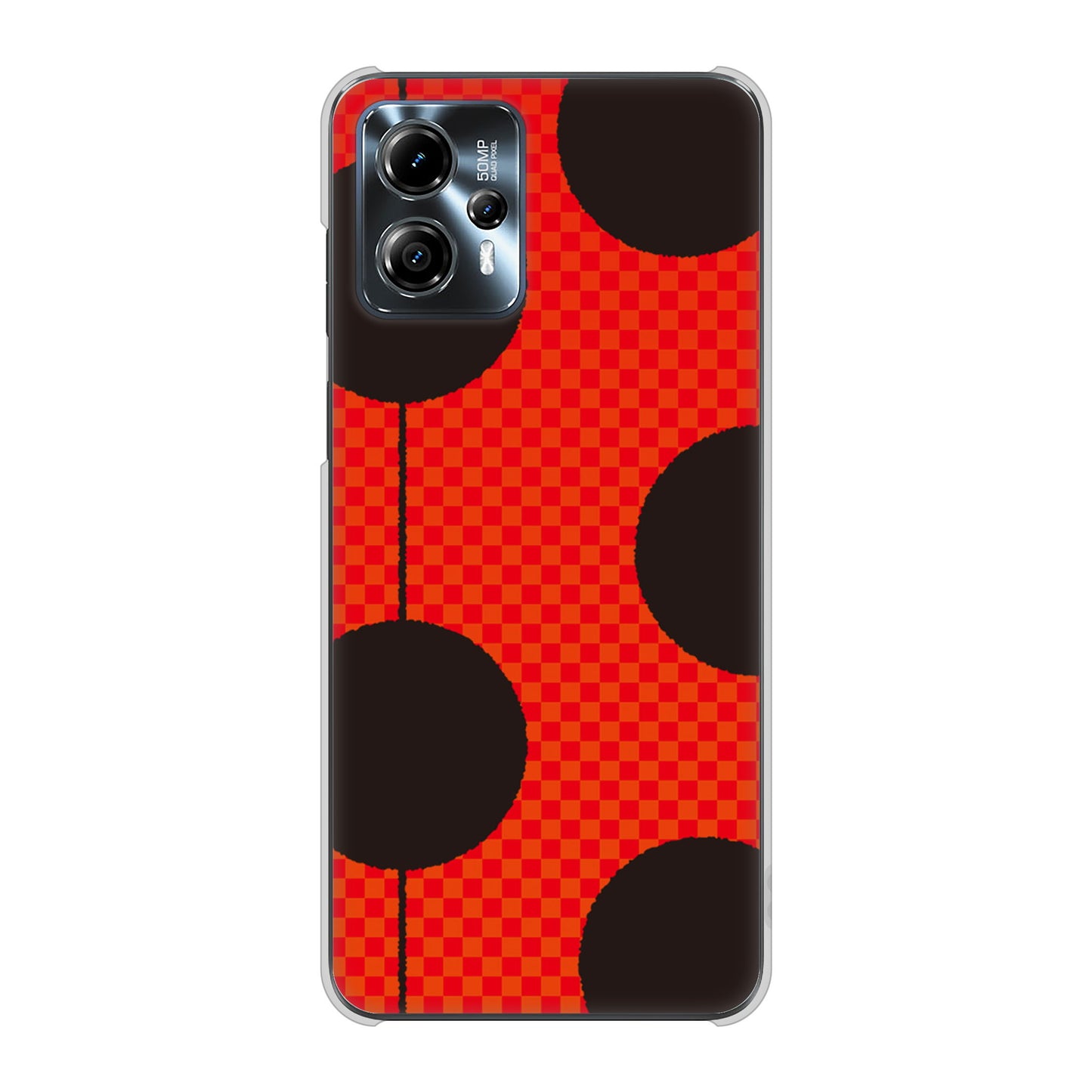 moto g13 高画質仕上げ 背面印刷 ハードケース 【IB906 てんとうむしのシンプル】