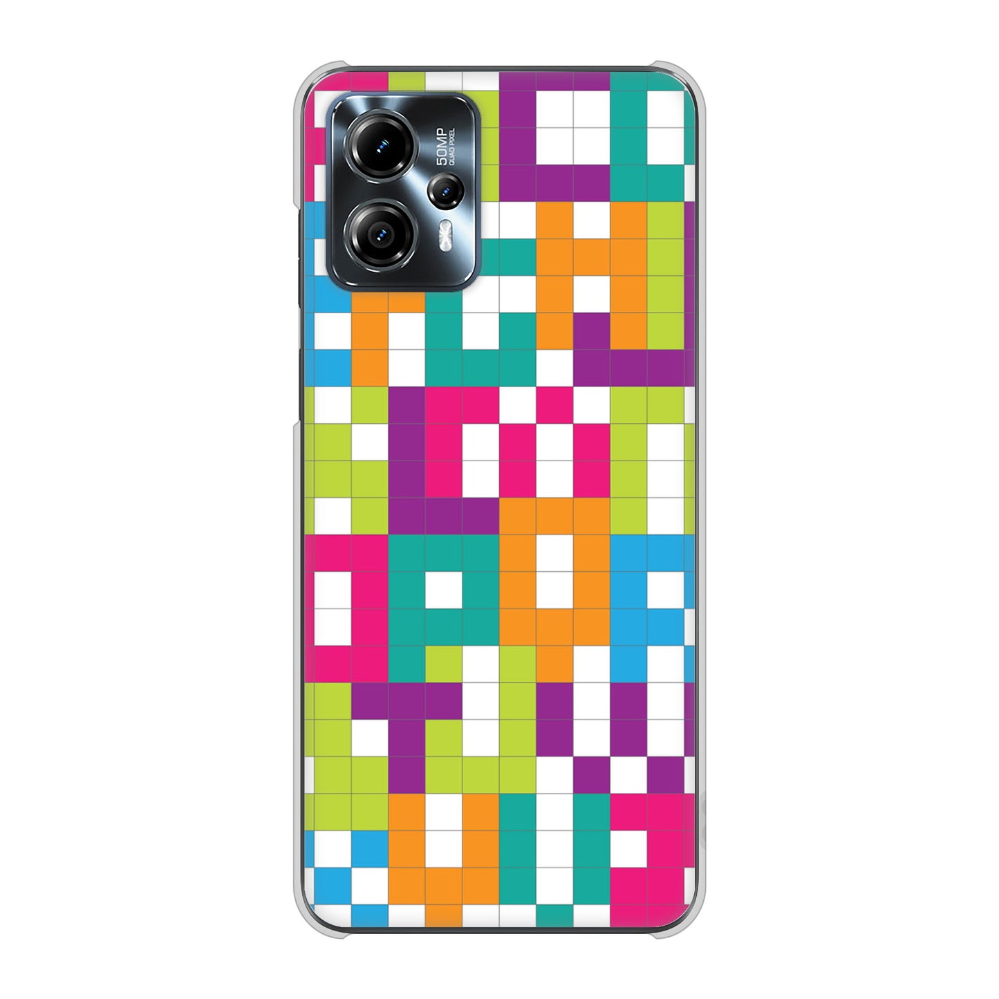 moto g13 高画質仕上げ 背面印刷 ハードケース 【IB916 ブロックアルファベット】