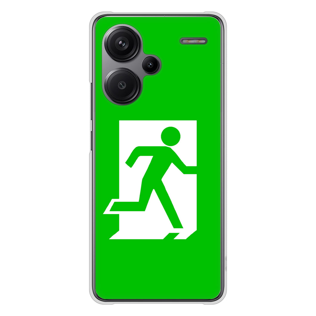 Xiaomi Redmi Note 13 Pro+ 高画質仕上げ 背面印刷 ハードケース 【163 非常口】