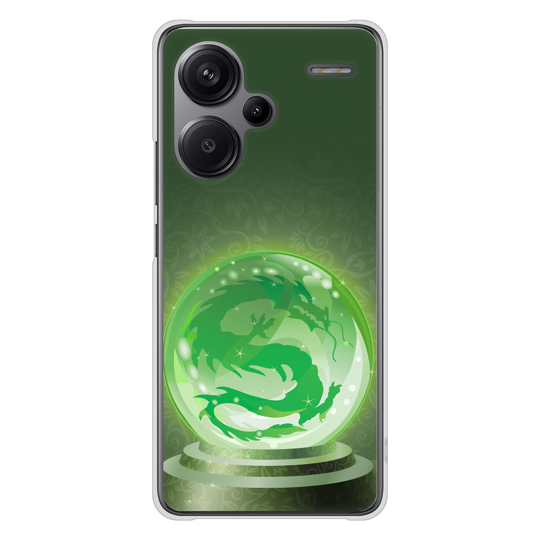 Xiaomi Redmi Note 13 Pro+ 高画質仕上げ 背面印刷 ハードケース 【439 水晶に浮かぶ龍】