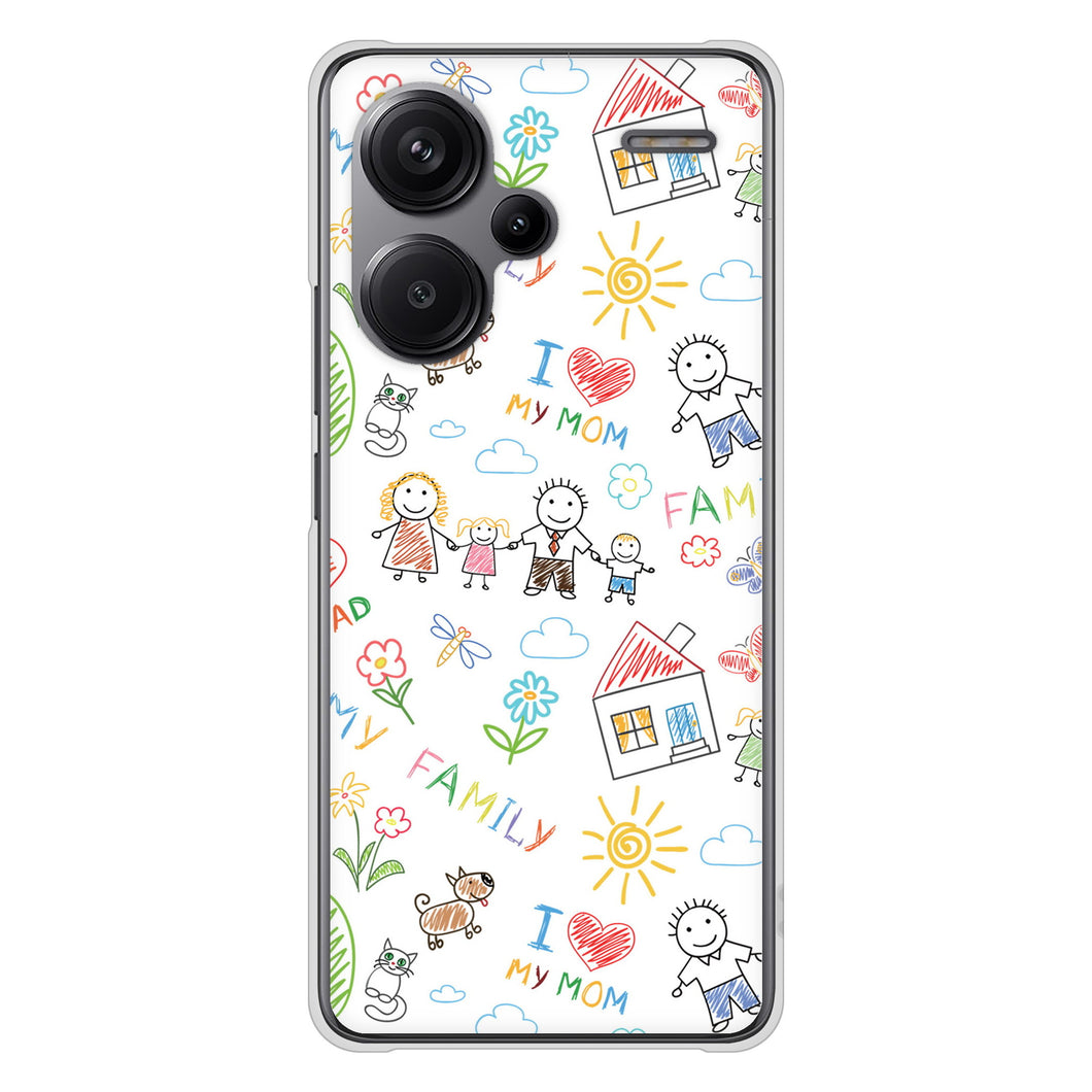 Xiaomi Redmi Note 13 Pro+ 高画質仕上げ 背面印刷 ハードケースカップル&ファミリー