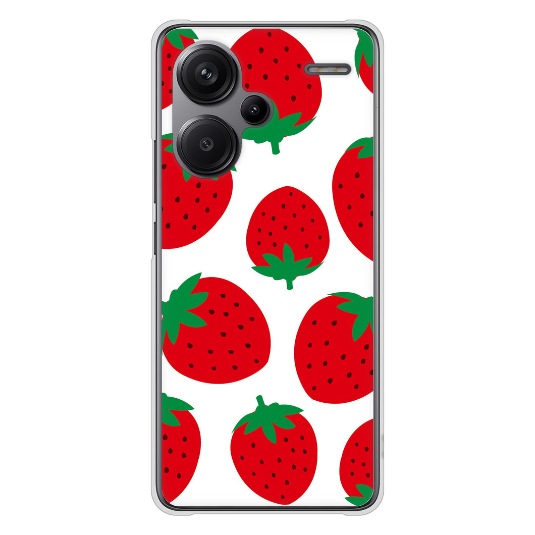 Xiaomi Redmi Note 13 Pro+ 高画質仕上げ 背面印刷 ハードケース大きいイチゴ模様