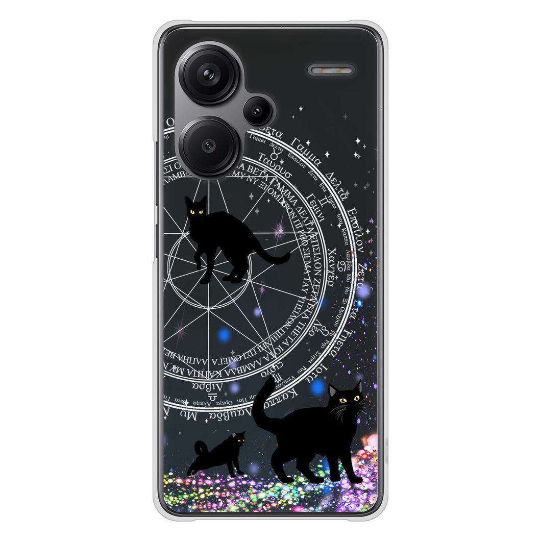 Xiaomi Redmi Note 13 Pro+ 高画質仕上げ 背面印刷 ハードケース魔法陣猫
