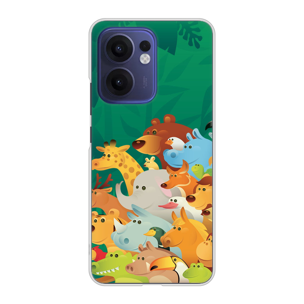 OPPO Reno13 A OPG05 UQ mobile 高画質仕上げ 背面印刷 ハードケース 【370 全員集合】