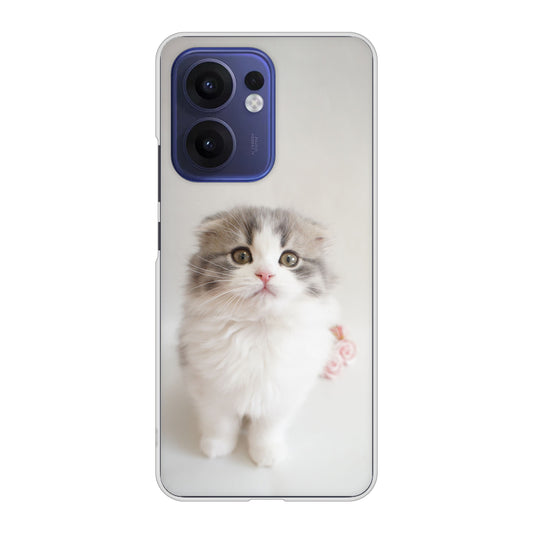OPPO Reno13 A OPG05 UQ mobile VA803 まっていますネコ ハードケース 背面印刷