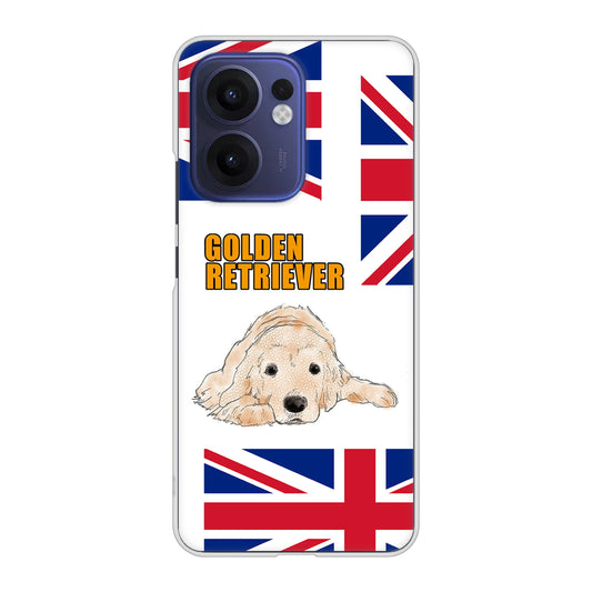 OPPO Reno13 A OPG05 UQ mobile 高画質仕上げ 背面印刷 ハードケースゴールデンレトリバー